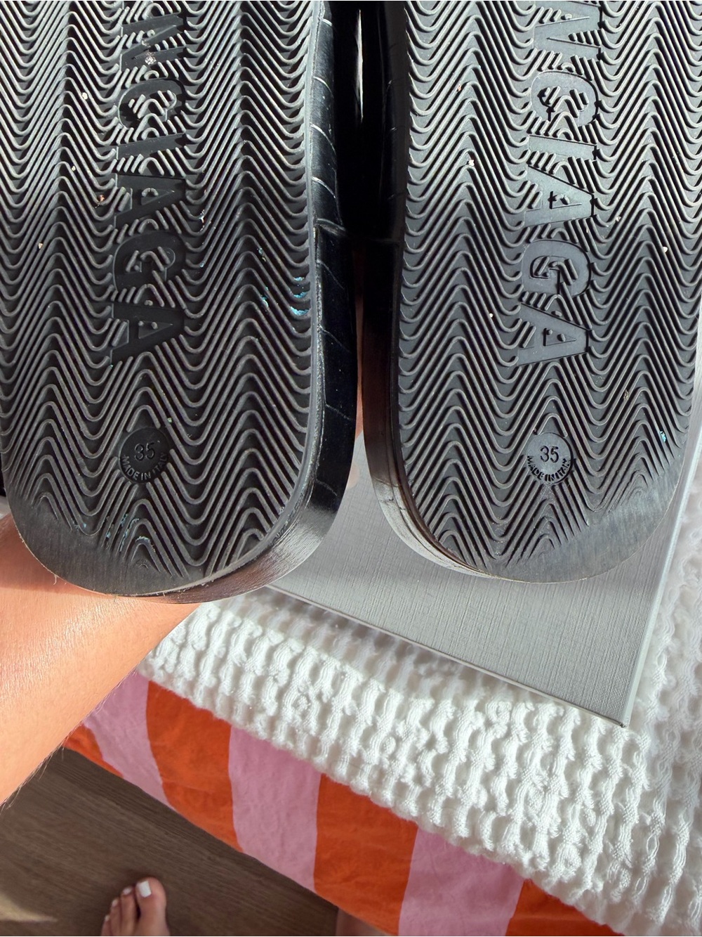 Balenciaga Black Croc-Embossed Double-Buckle Slide Sandals - Picture 6 of 6